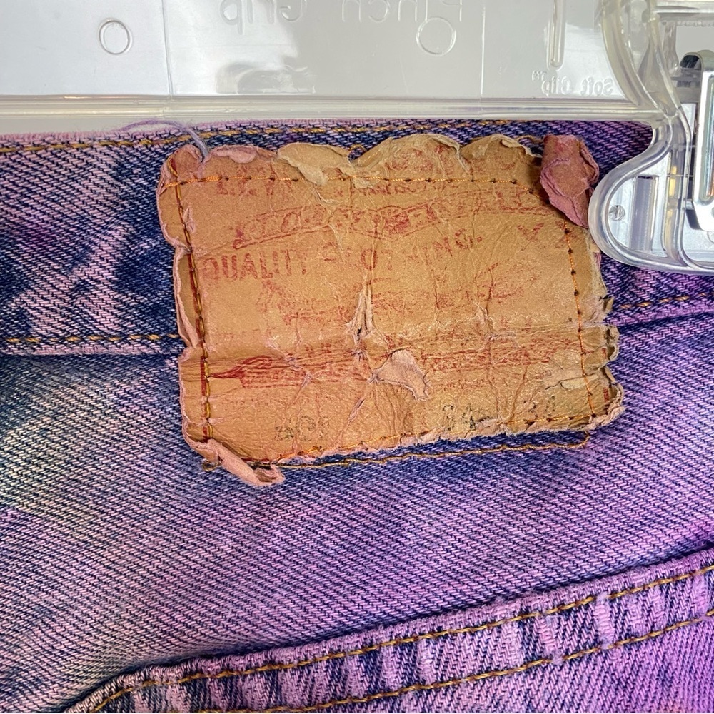 Vintage Levi’s Jeans Waist Size 30 31 Levis 501 Tie Dye VTG 90s Button Fly Multi - Picture 7 of 15